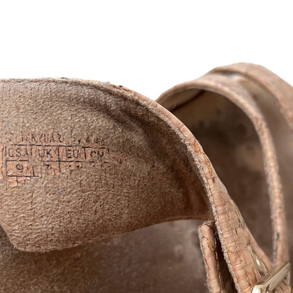 Vionic Skylar Sandals Size 9 Tan and Gold Cord Slide Adjustable Straps - Picture 9 of 10